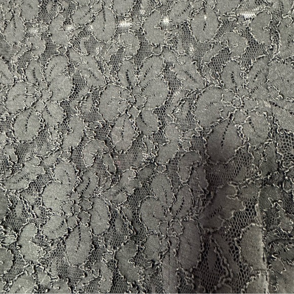 La senza tshirt lace mesh floral flowers black mock neck crop top style luxe - Picture 6 of 8